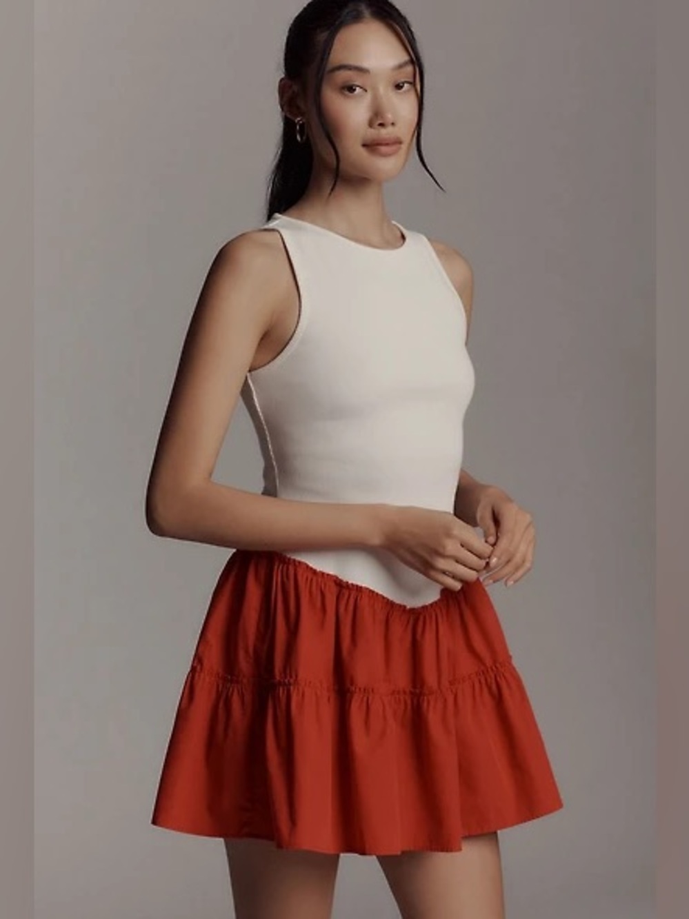 Daily Practice Drop-Waist Twofer Mini Dress